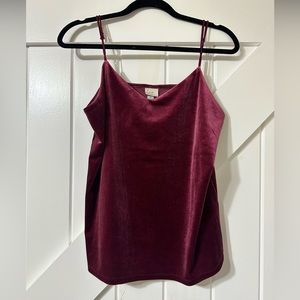 A New Day Velvet burgundy tank top medium